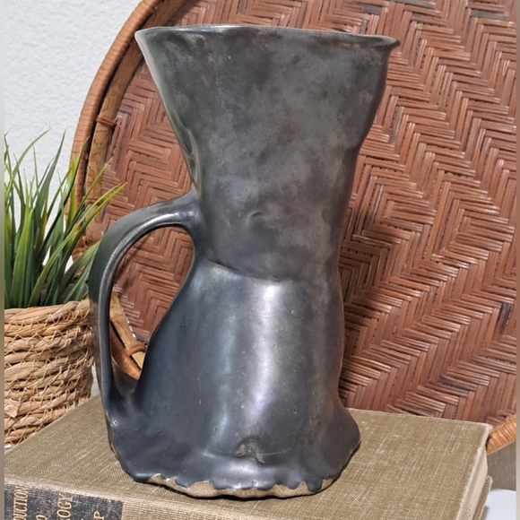 J. Schatz Brutal Coffeemaker Carafe Only Metallic Black Pottery - Picture 3 of 9